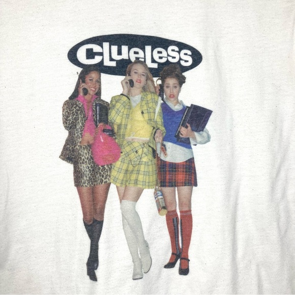 Clueless T-Shirt Vintage Movie Y2K Clueless Promo Tee XS Short Sleeves White - Picture 2 of 9